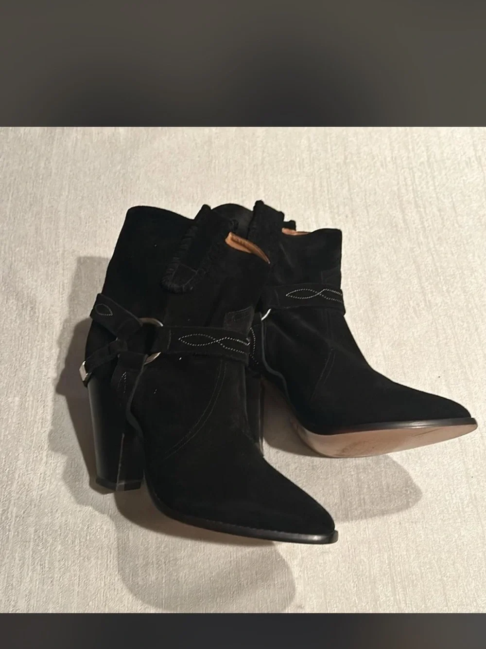 Isabel Marant Etoile Rawson Black Suede Booties 40